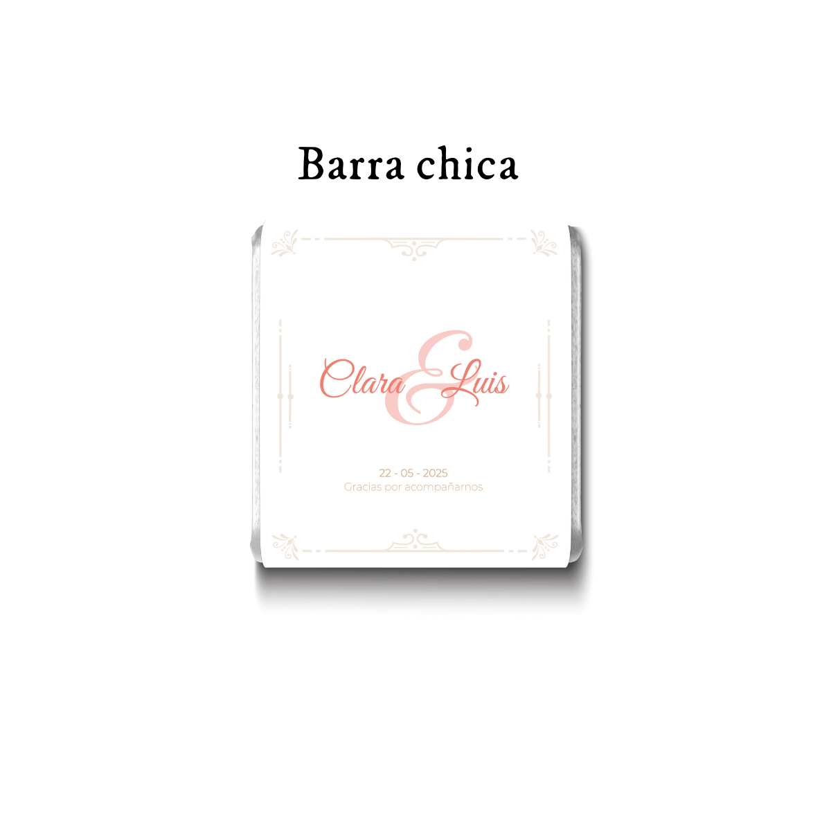 Barra de chocolates diseño personalizado para boda #BO009