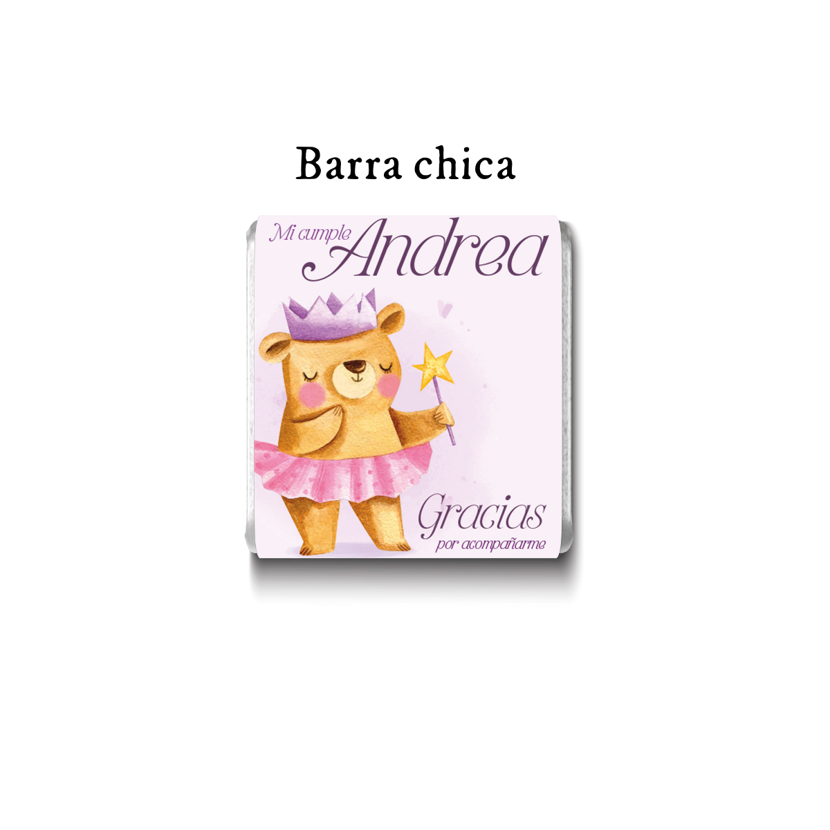 Barra de chocolates diseño personalizado para cumpleaños #CM002