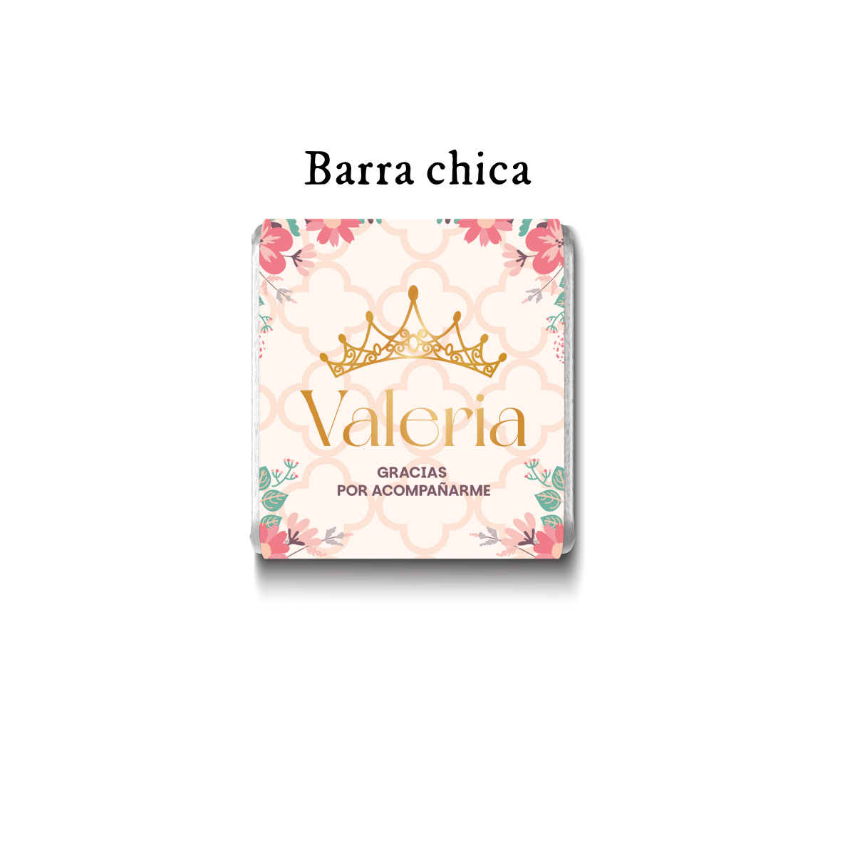 Barra de chocolates diseño personalizado para XV años #XV002
