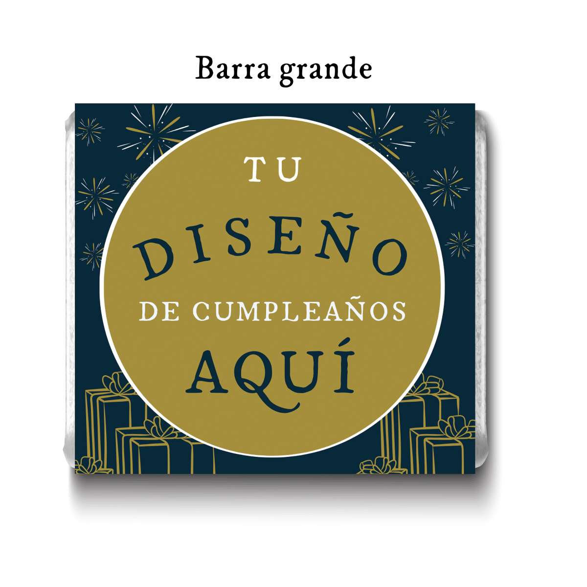 Barra de chocolates diseño personalizado para cumpleaños #PS000