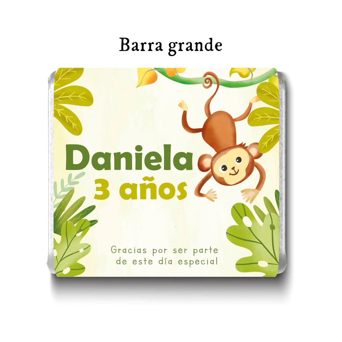 Barra de chocolates diseño personalizado para cumpleaños #CM001
