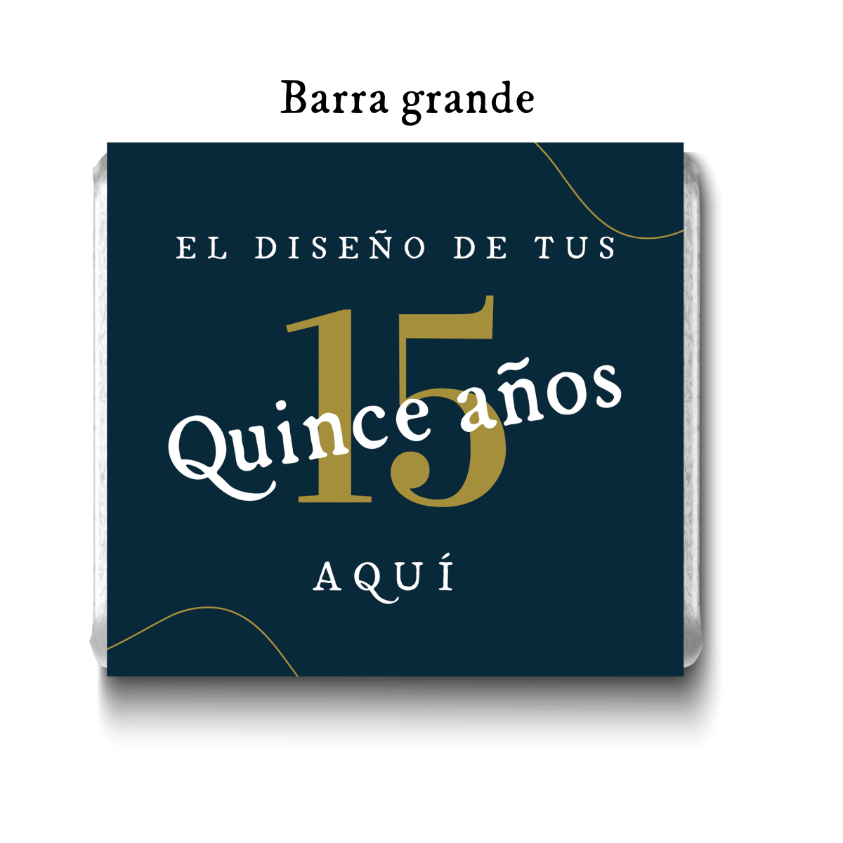 Barra de chocolates diseño personalizado para XV años #PS000