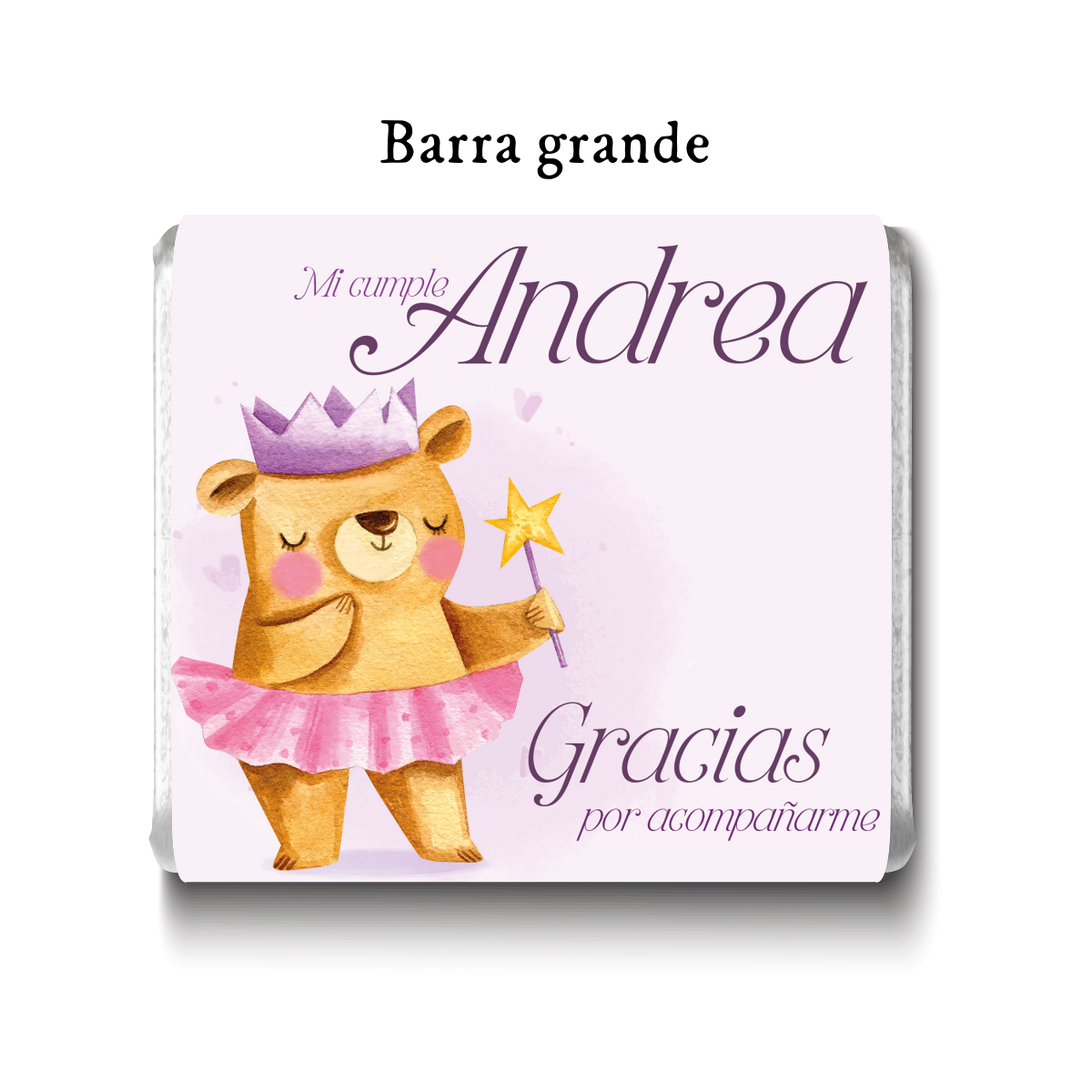 Barra de chocolates diseño personalizado para cumpleaños #CM002