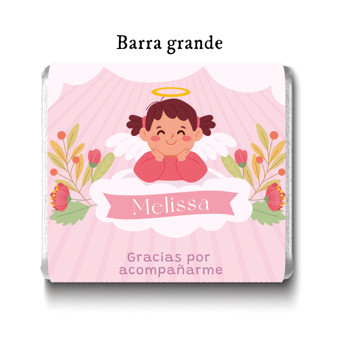 Barra de chocolates diseño personalizado para nacimiento de bebé #NB001