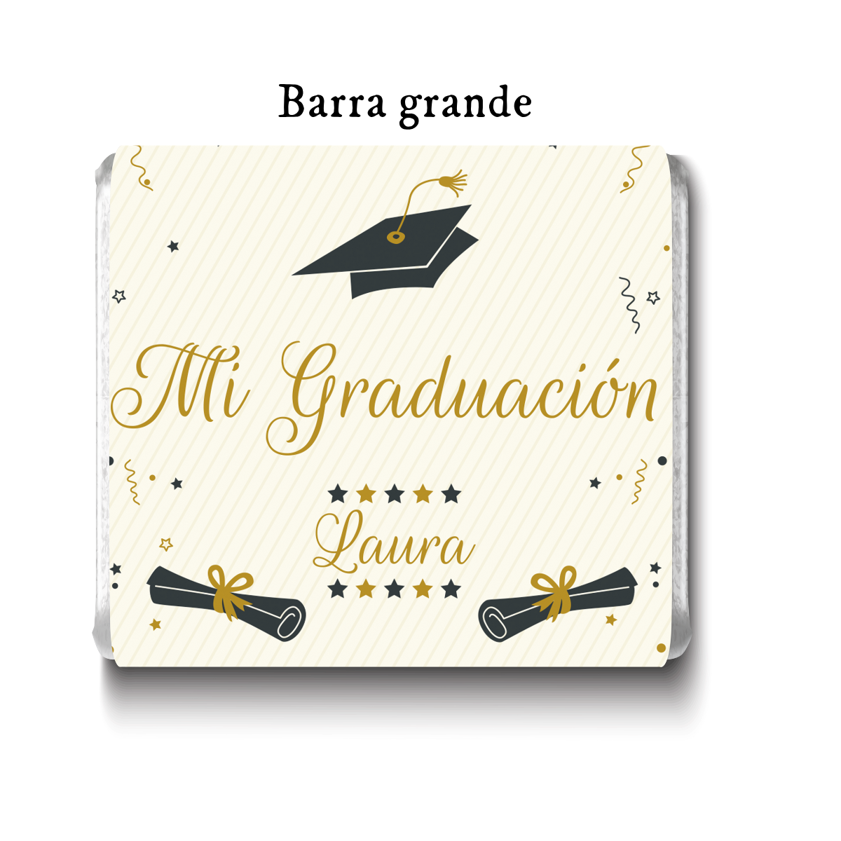 Barra de chocolates diseño personalizado para graduación #GA003