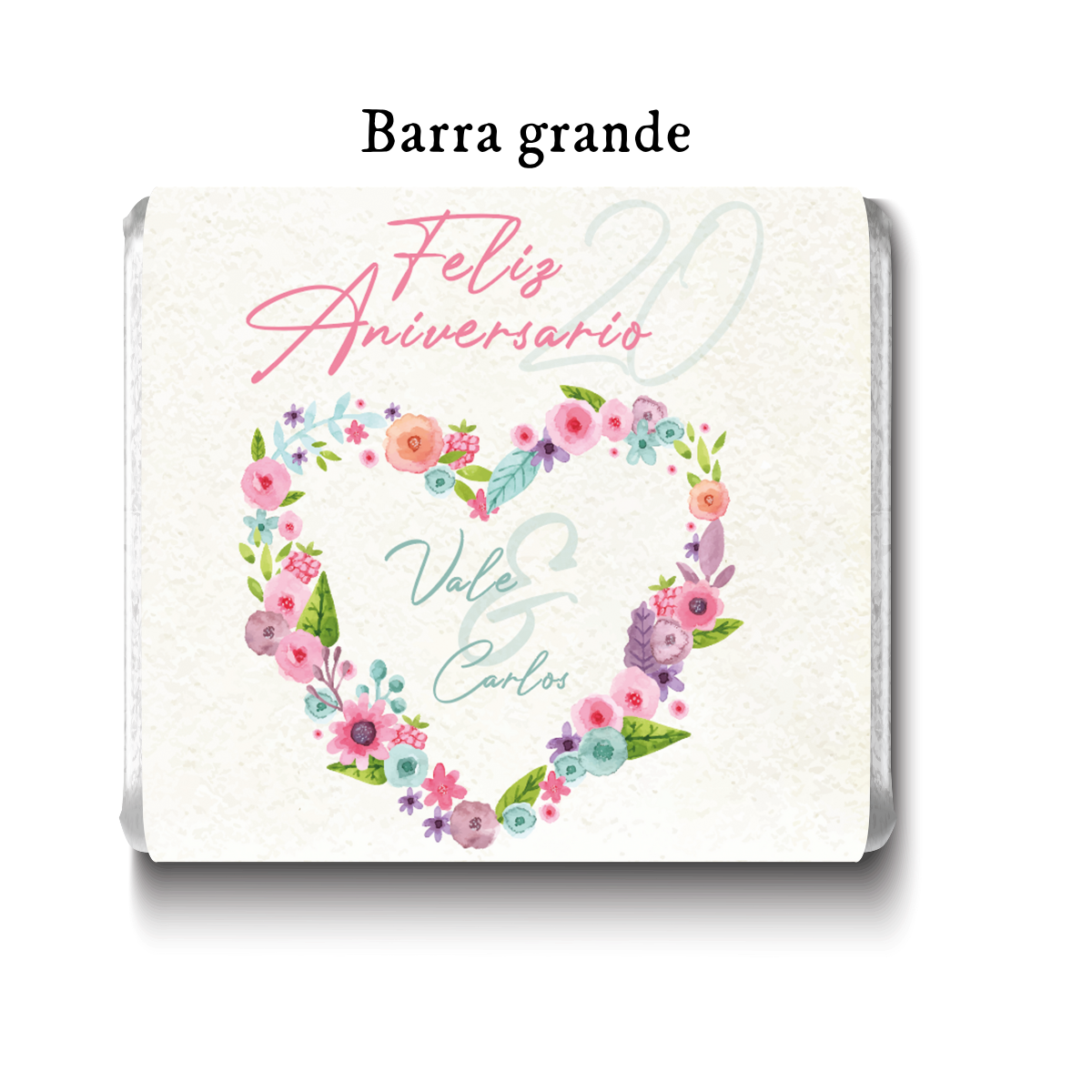 Barra de chocolates diseño personalizado para aniversario #AV003