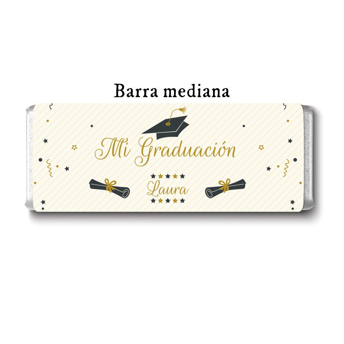 Barra de chocolates diseño personalizado para graduación #GA003