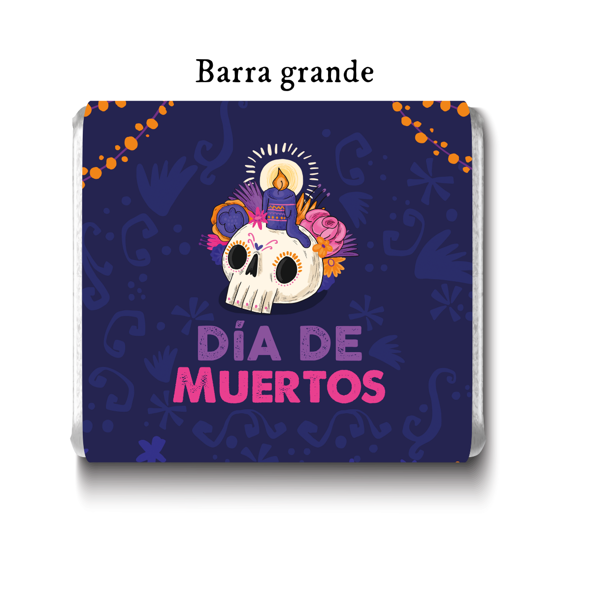 Barra de chocolate con diseño personalizado para Día de Muertos #DM004
