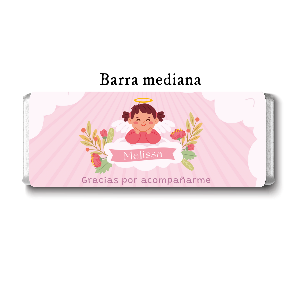 Barra de chocolates diseño personalizado para nacimiento de bebé #NB001