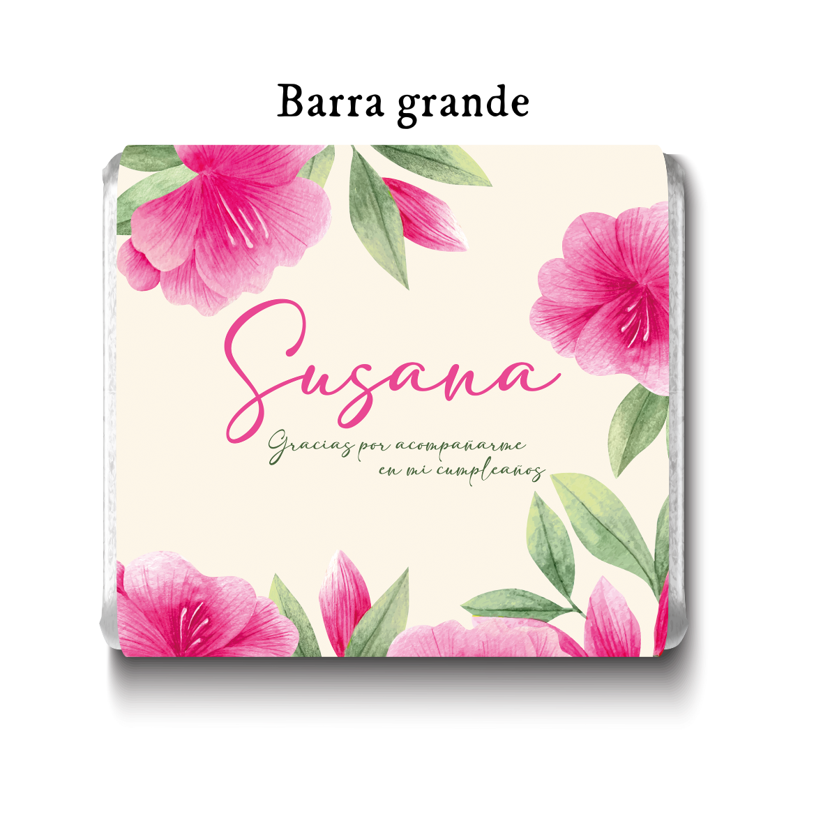 Barra de chocolates diseño personalizado para cumpleaños #CM013