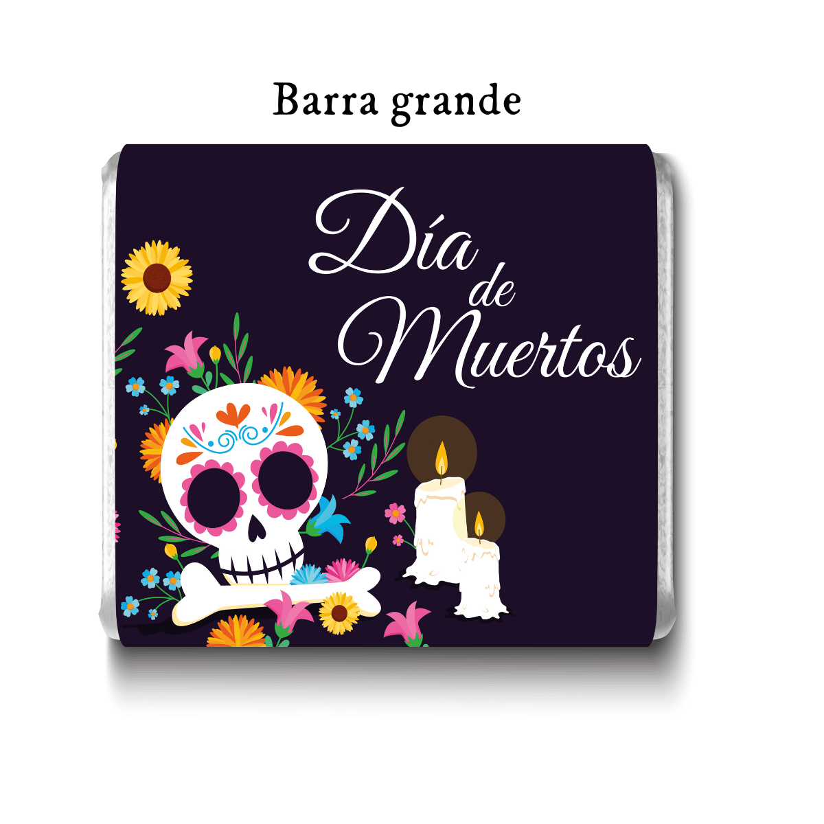 Barra de chocolate con diseño personalizado para Día de Muertos #DM003