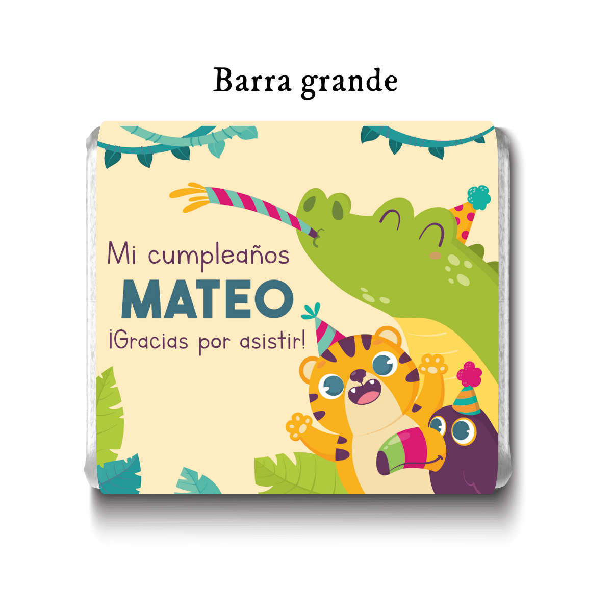 Barra de chocolates diseño personalizado para cumpleaños #CM005