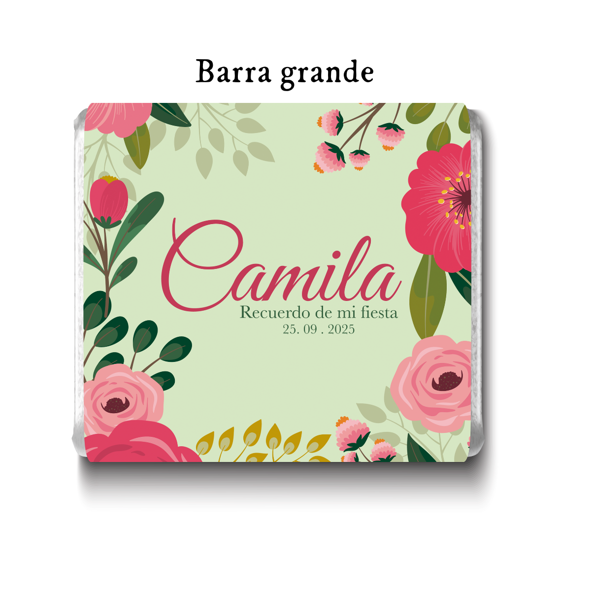 Barra de chocolates diseño personalizado para cumpleaños #CM014