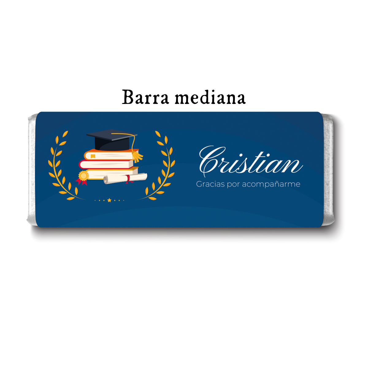 Barra de chocolates diseño personalizado para graduación #GA004