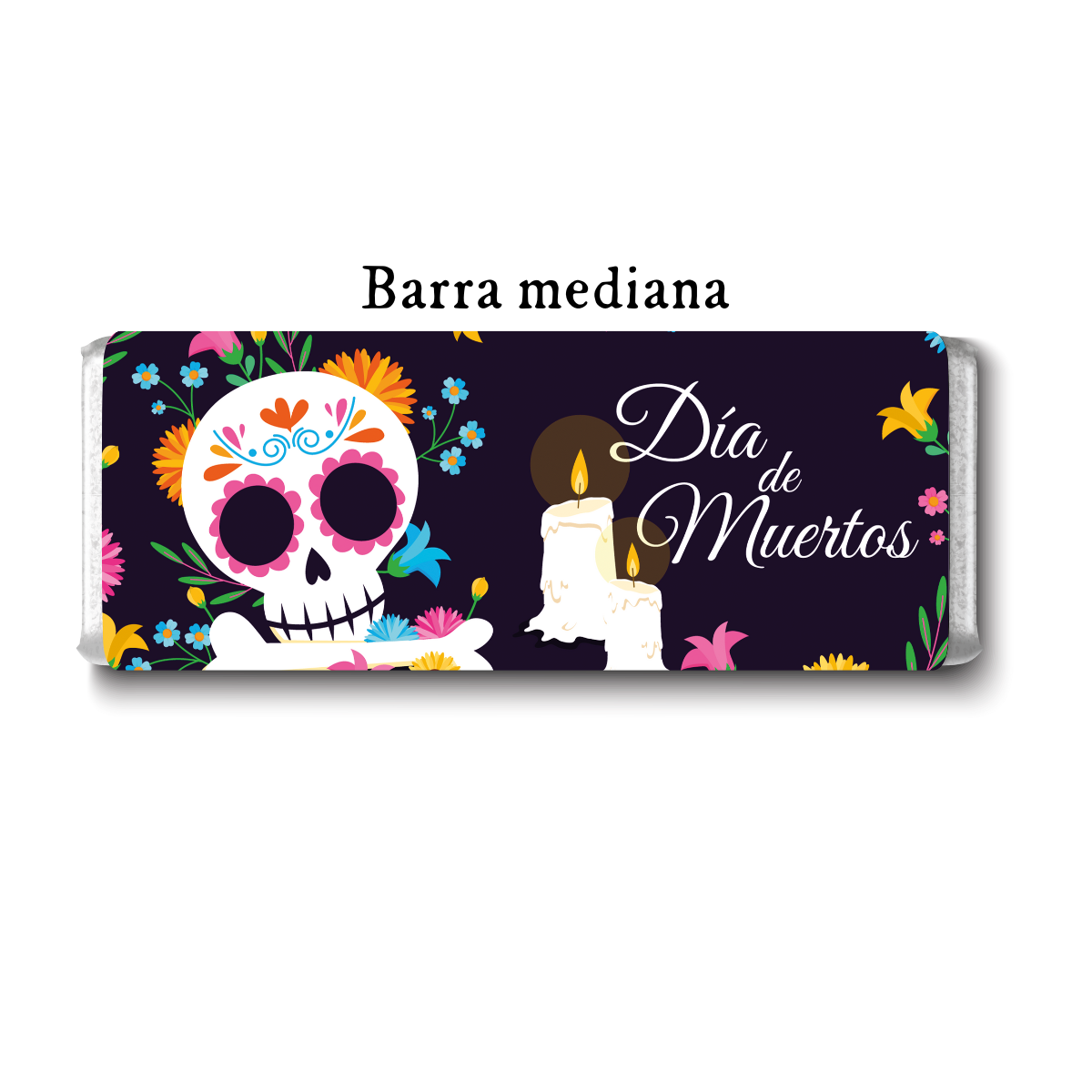 Barra de chocolate con diseño personalizado para Día de Muertos #DM003