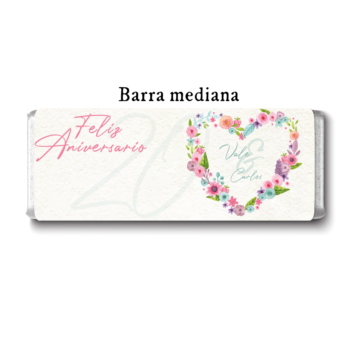 Barra de chocolates diseño personalizado para aniversario #AV003