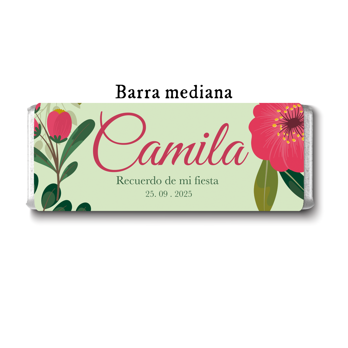 Barra de chocolates diseño personalizado para cumpleaños #CM014