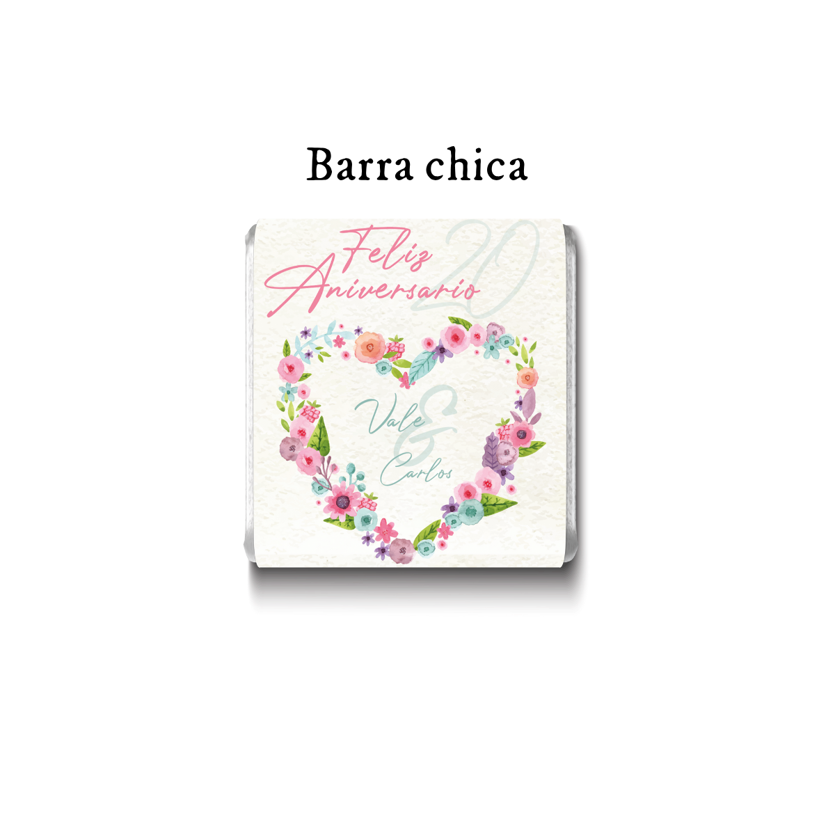 Barra de chocolates diseño personalizado para aniversario #AV003