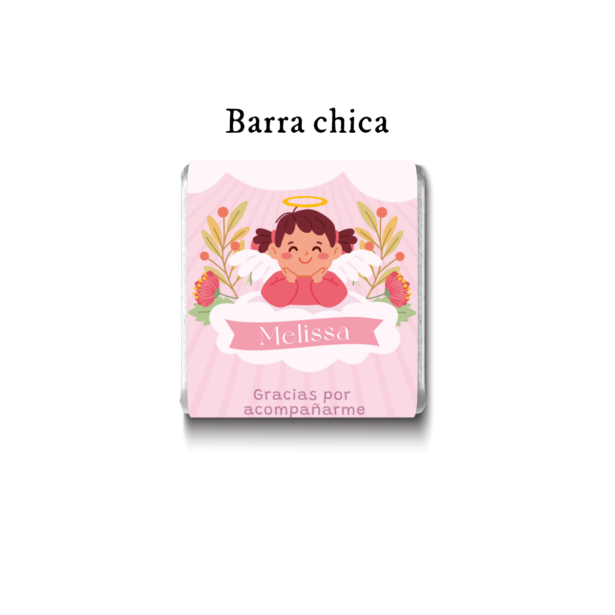 Barra de chocolates diseño personalizado para nacimiento de bebé #NB001