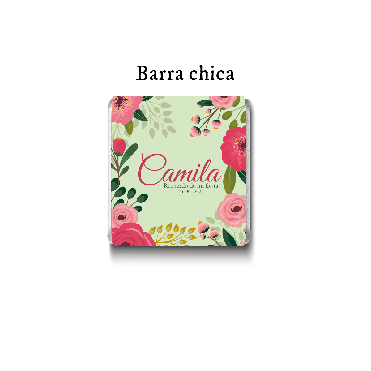 Barra de chocolates diseño personalizado para cumpleaños #CM014