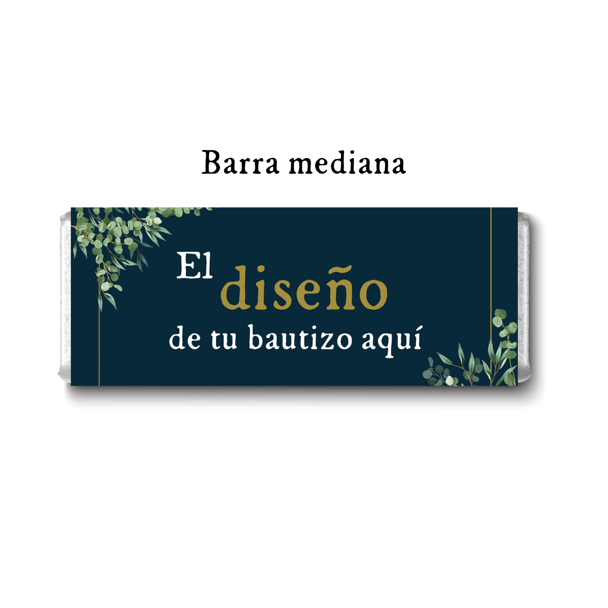Barra de chocolates diseño personalizado para bautizo #PS000