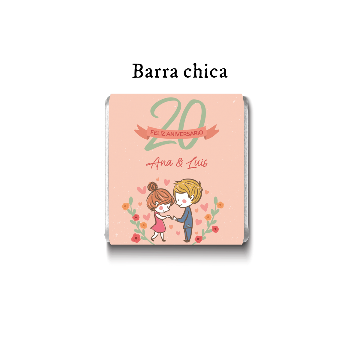 Barra de chocolates diseño personalizado para aniversario #AV001