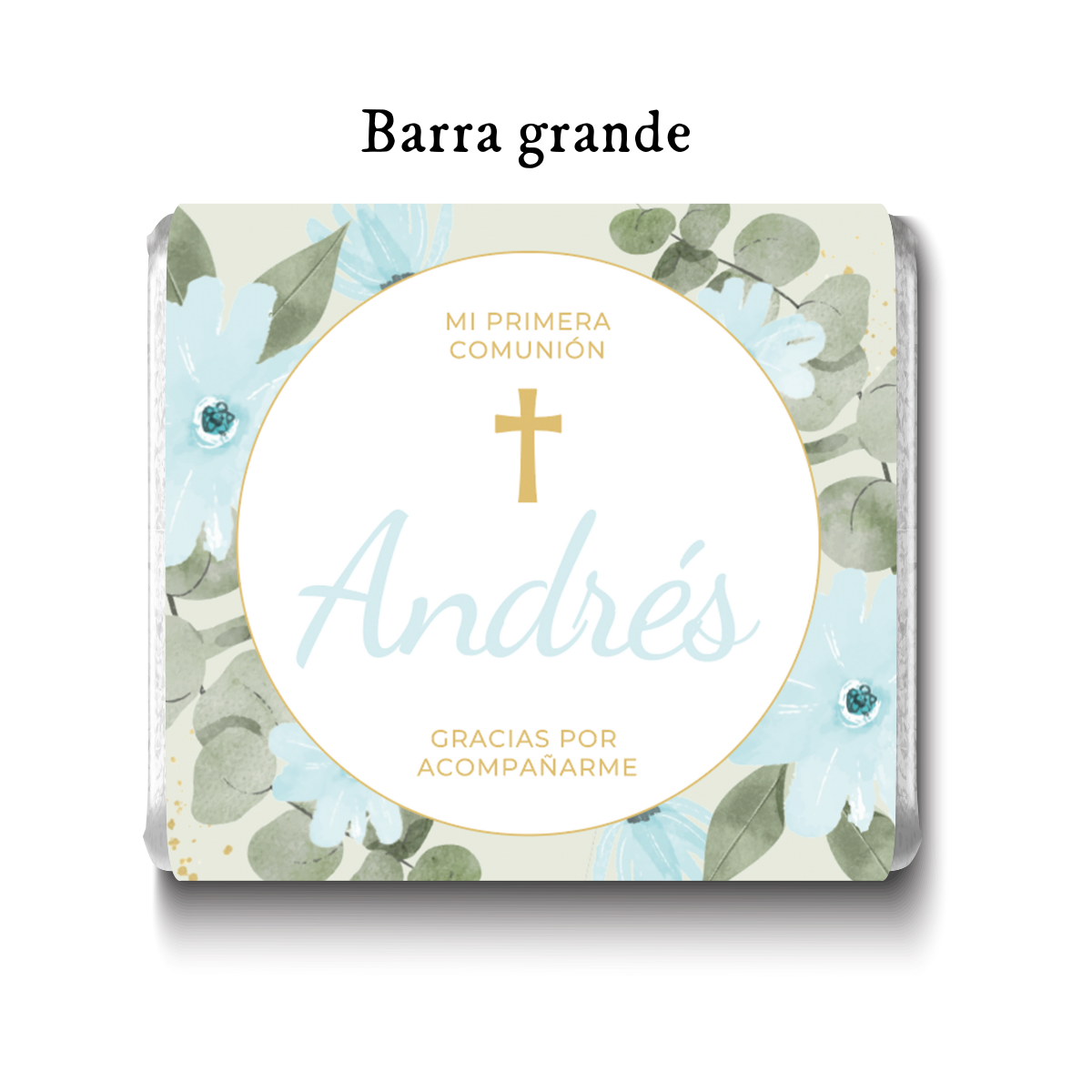 Barra de chocolate con diseño personalizado para primera comunión #PC001