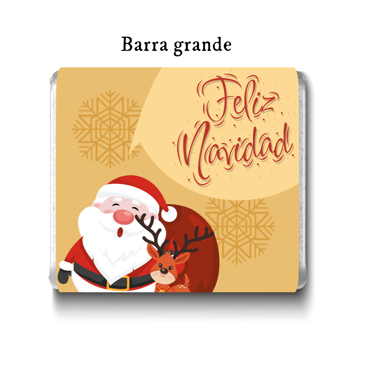 Barra de chocolate con diseño personalizado para Navidad #NV003