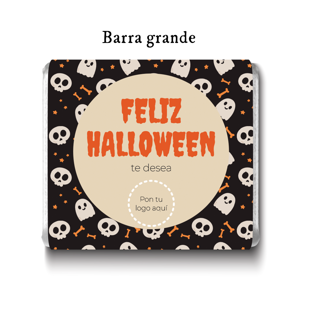 Barra de chocolate con diseño personalizado para Halloween #HE003