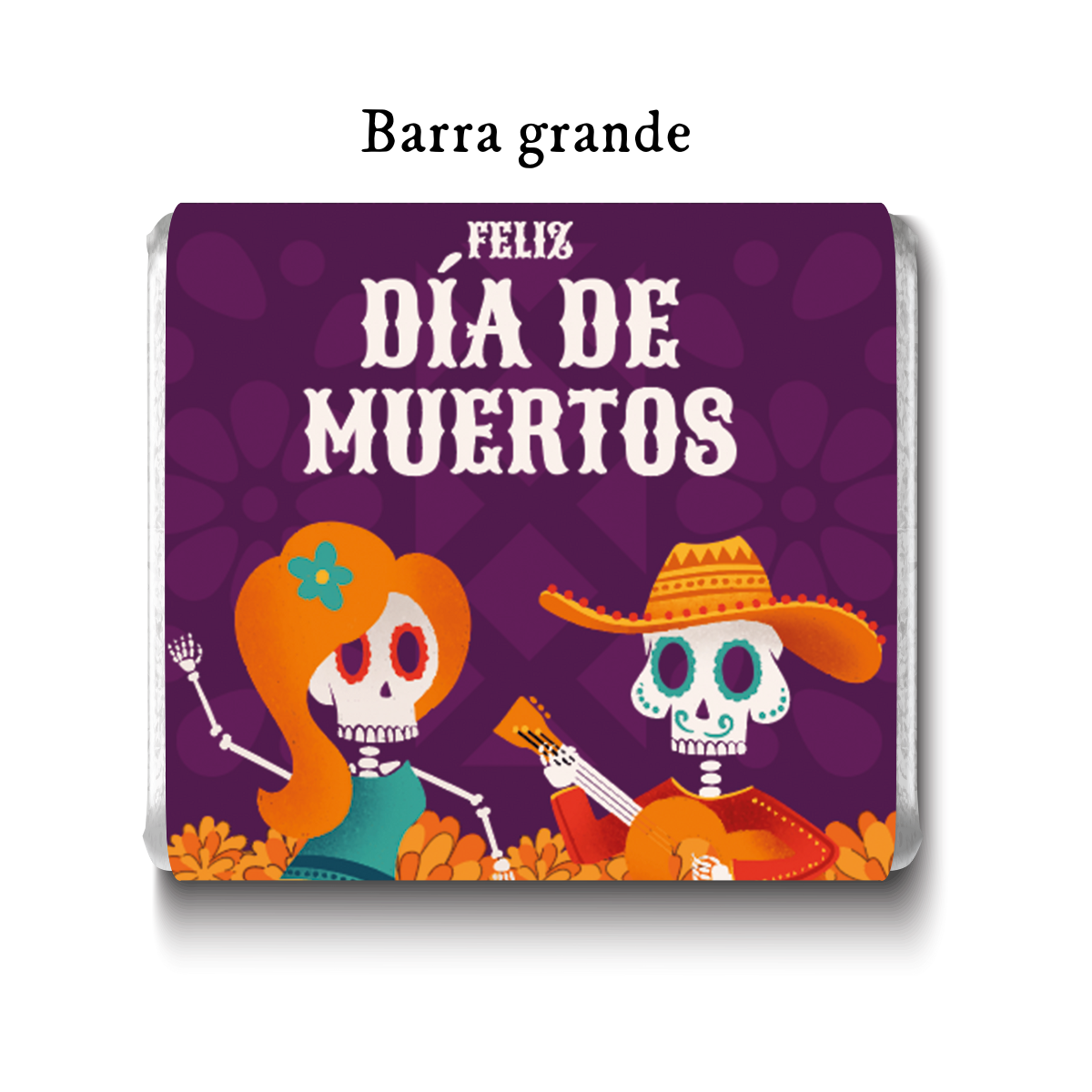 Barra de chocolate con diseño personalizado para Día de Muertos #DM001