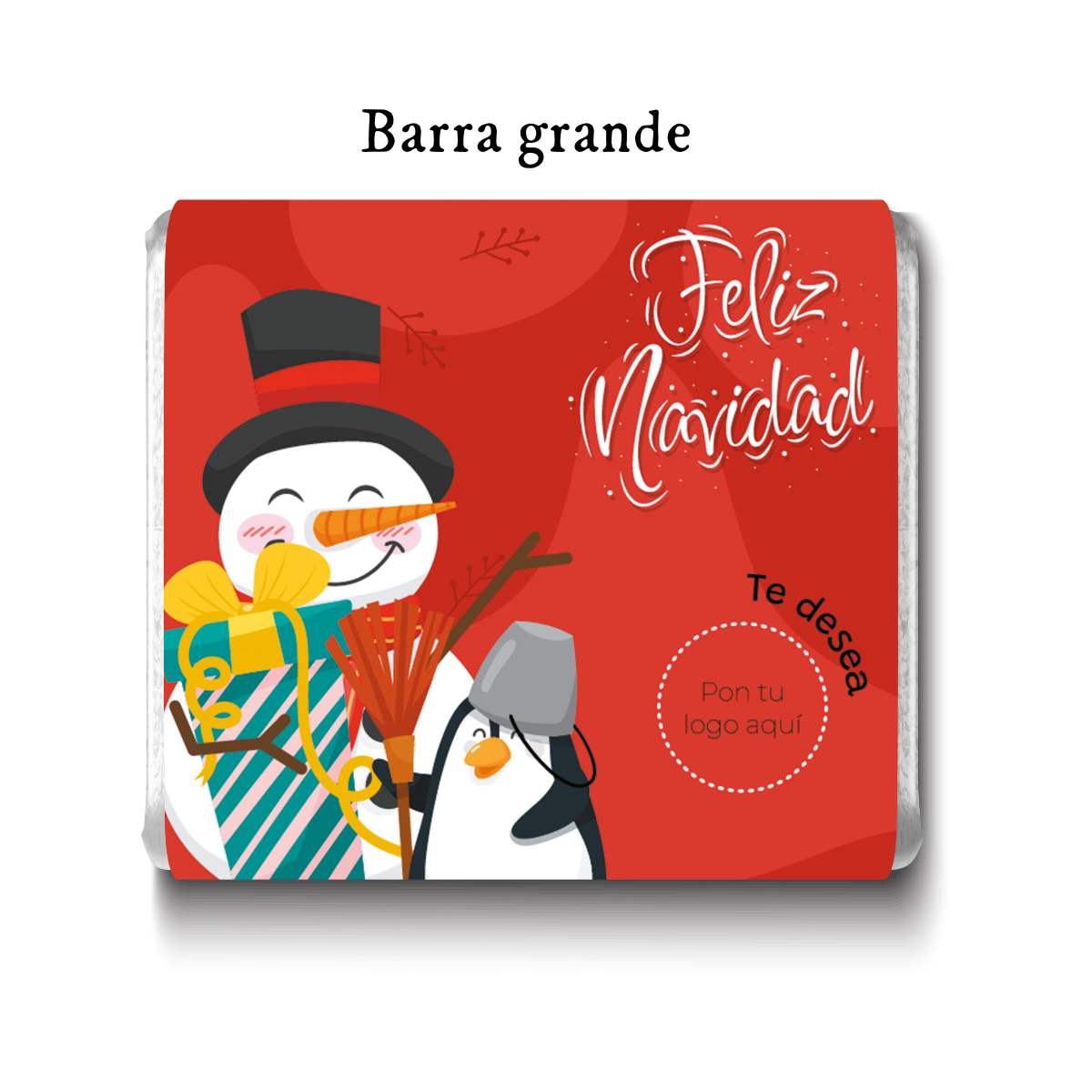 Barra de chocolate con diseño personalizado para Navidad #NV002