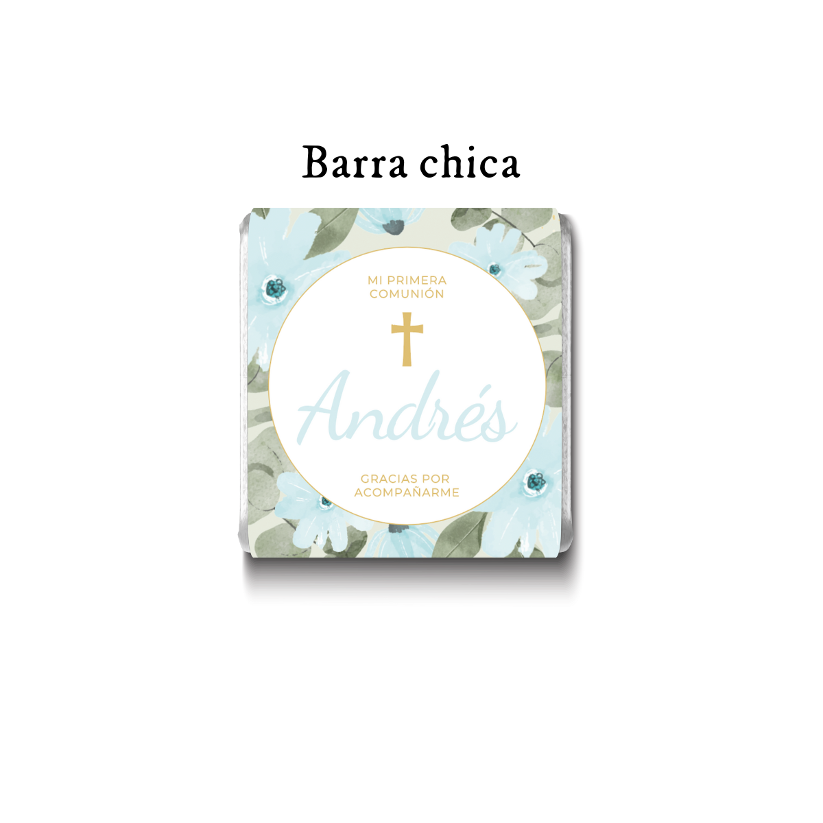 Barra de chocolate con diseño personalizado para primera comunión #PC001