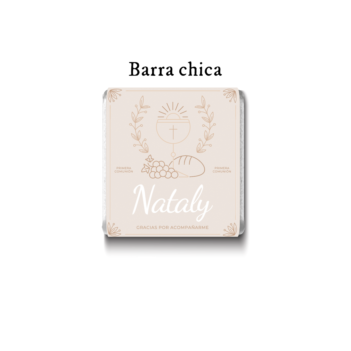 Barra de chocolate con diseño personalizado para primera comunión #PC003