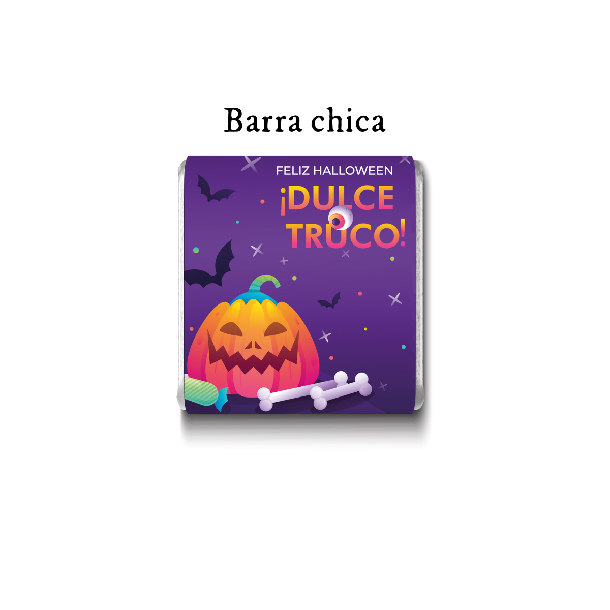 Barra de chocolate con diseño personalizado para Halloween #HE002