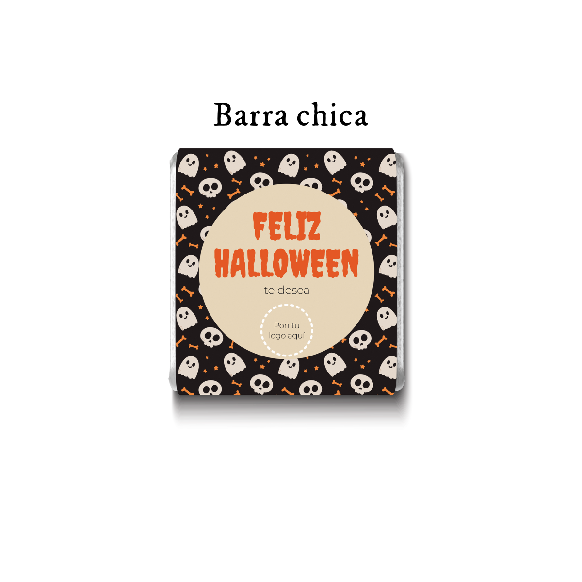 Barra de chocolate con diseño personalizado para Halloween #HE003