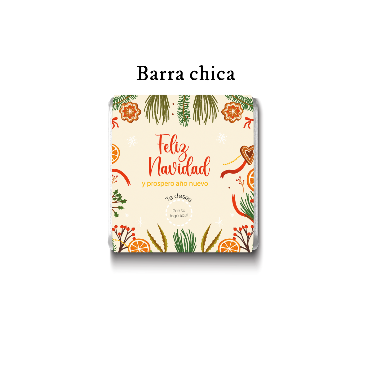 Barra de chocolate con diseño personalizado para Navidad #NV004