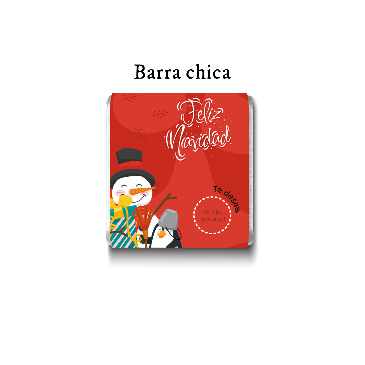 Barra de chocolate con diseño personalizado para Navidad #NV002