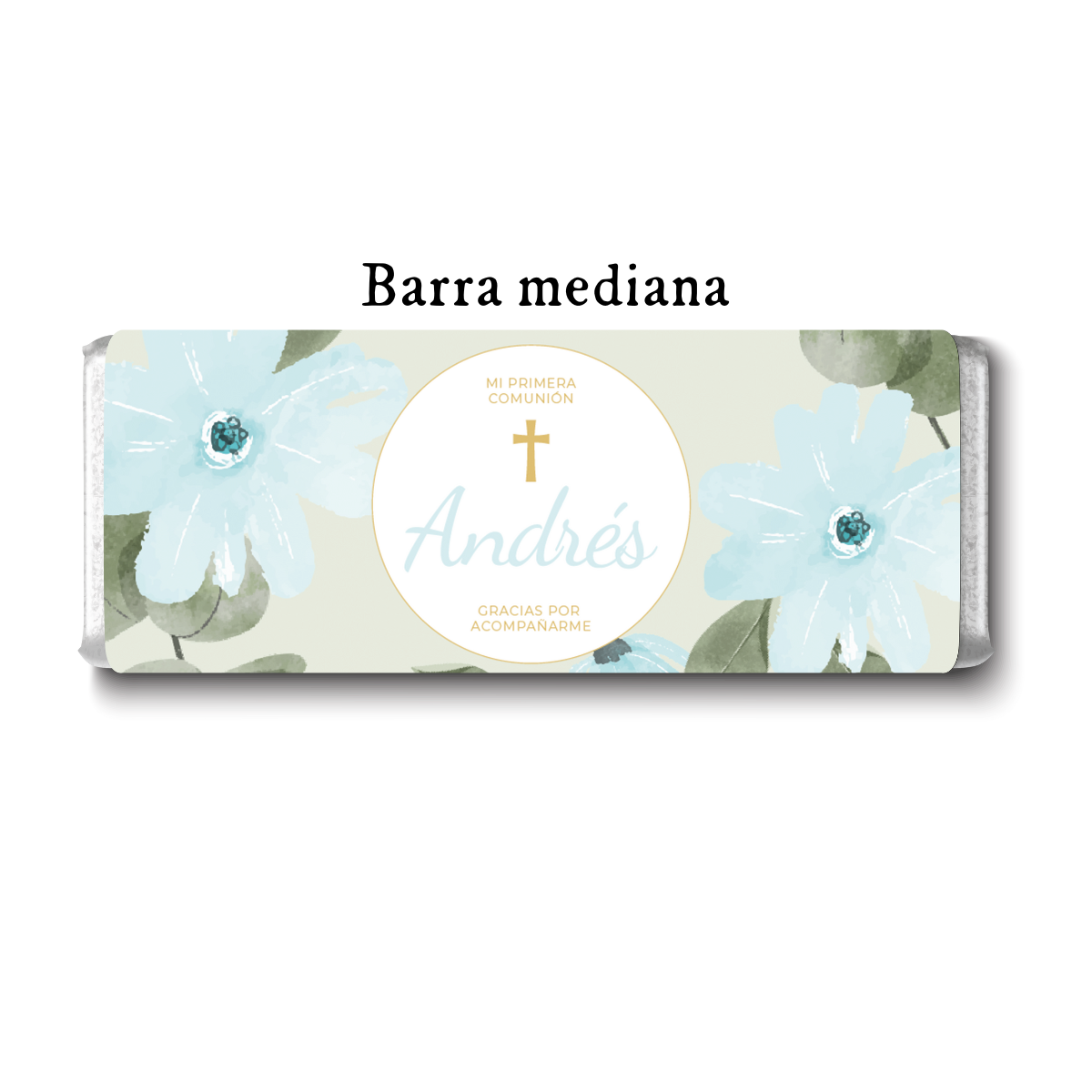 Barra de chocolate con diseño personalizado para primera comunión #PC001