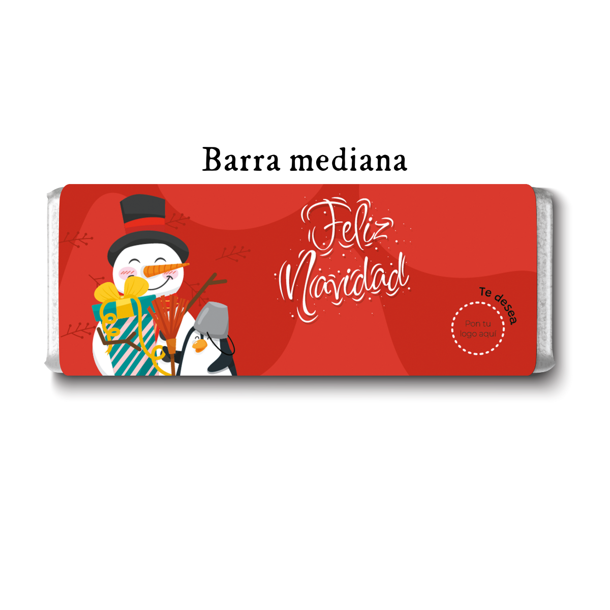 Barra de chocolate con diseño personalizado para Navidad #NV002