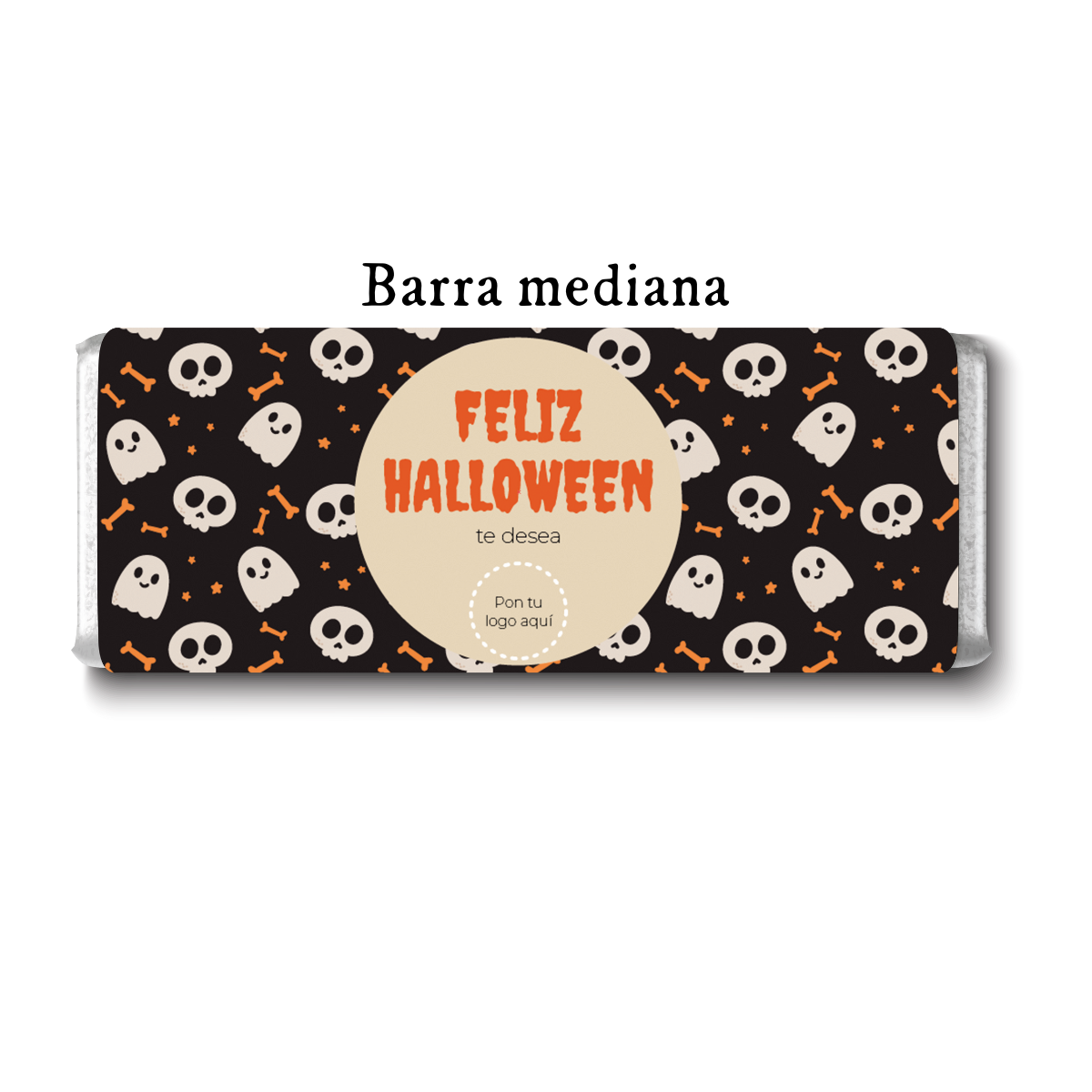 Barra de chocolate con diseño personalizado para Halloween #HE003