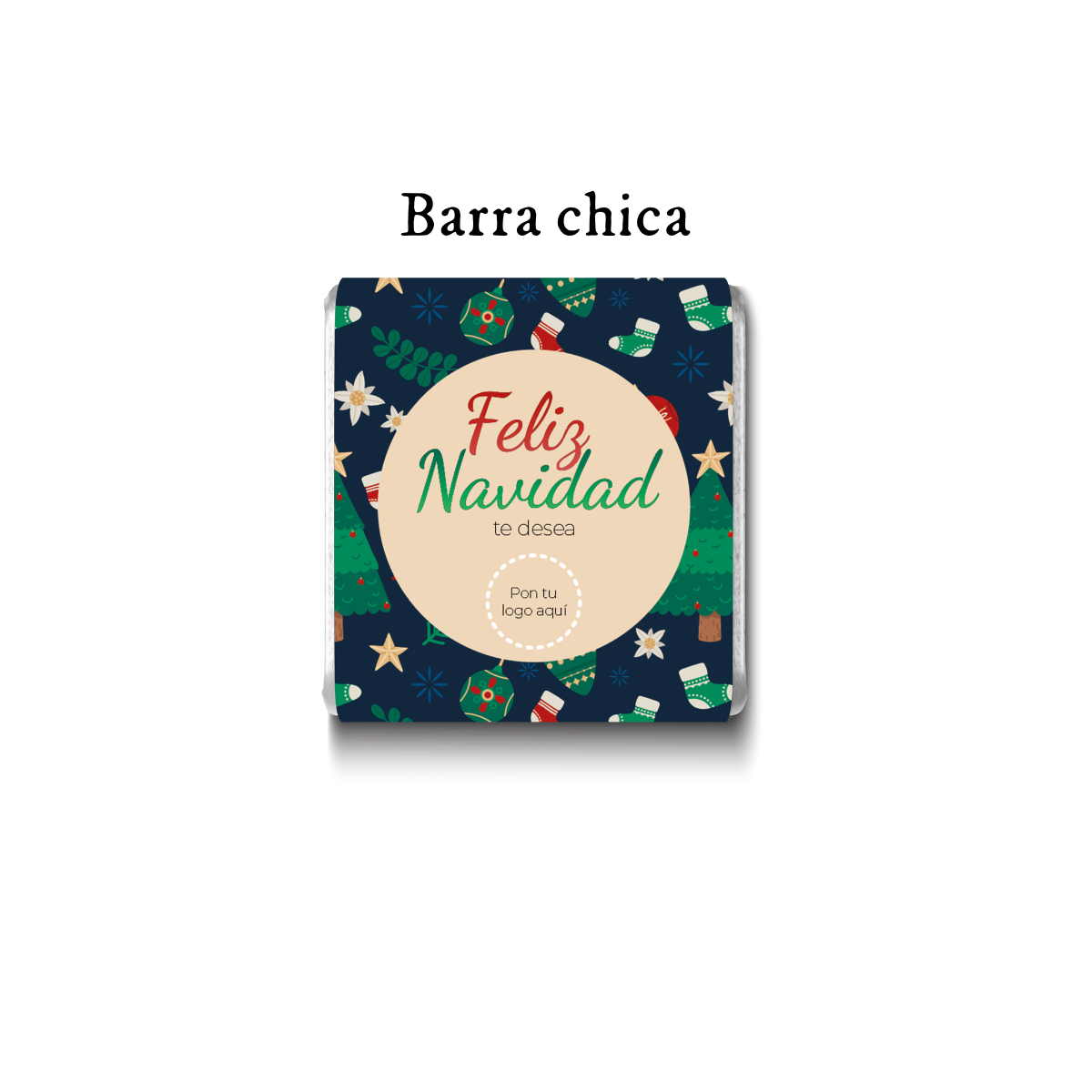 Barra de chocolate con diseño personalizado para Navidad #NV001