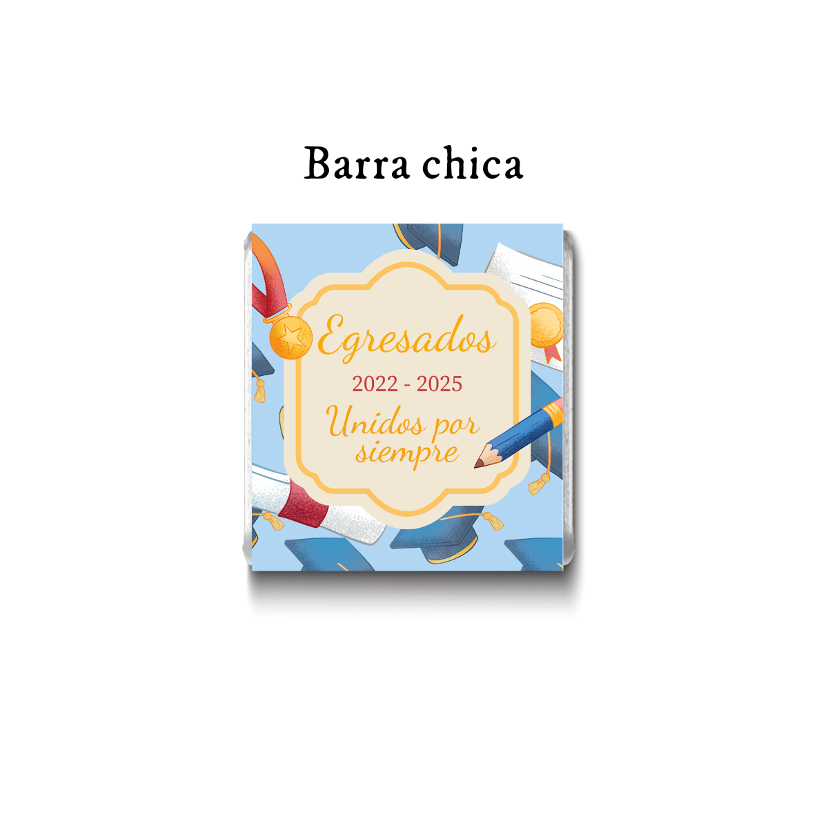 Barra de chocolates diseño personalizado para graduación #GA001