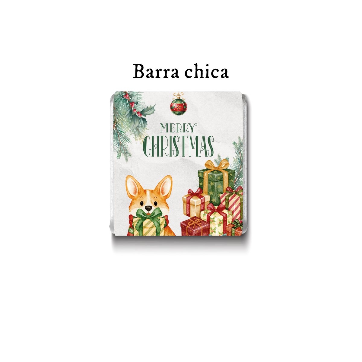 Barra de chocolate con diseño personalizado para Navidad #NV013