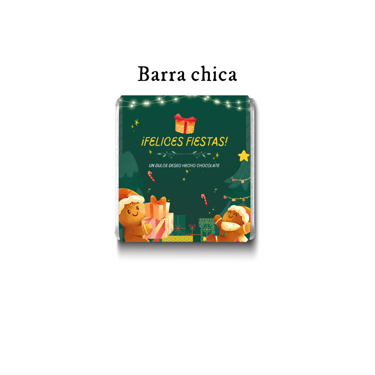 Barra de chocolate con diseño personalizado para Navidad #NV016