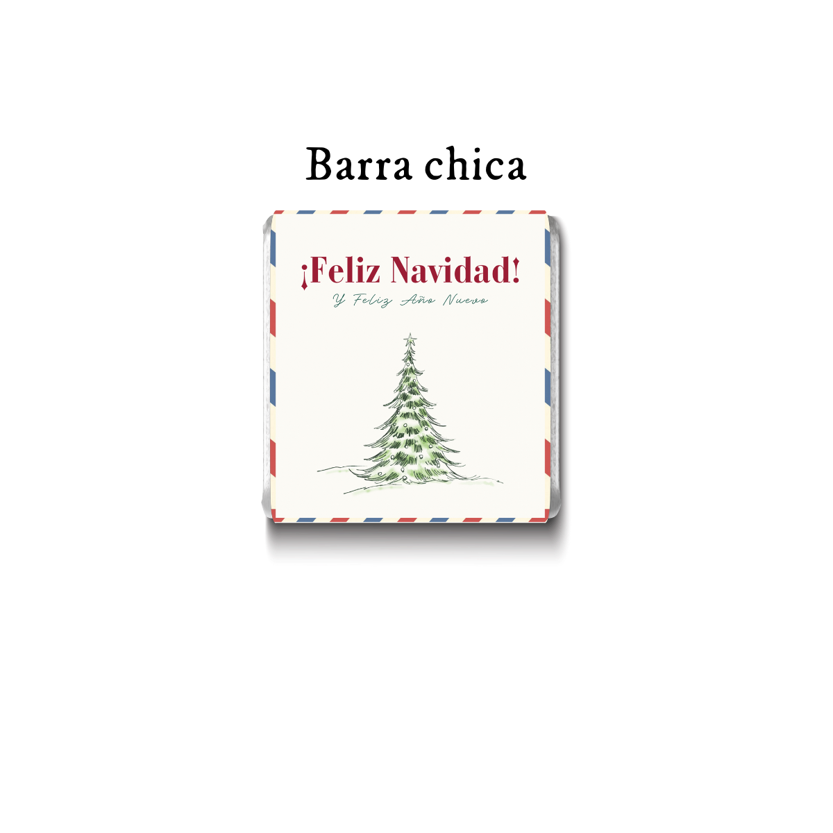 Barra de chocolate con diseño personalizado para Navidad #NV019