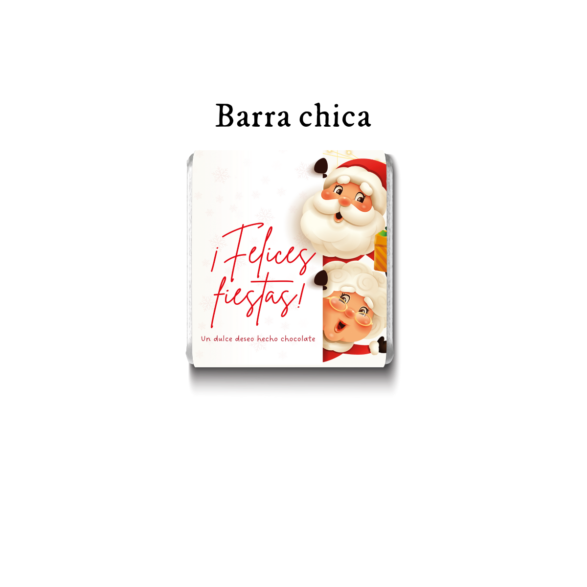 Barra de chocolate con diseño personalizado para Navidad #NV021