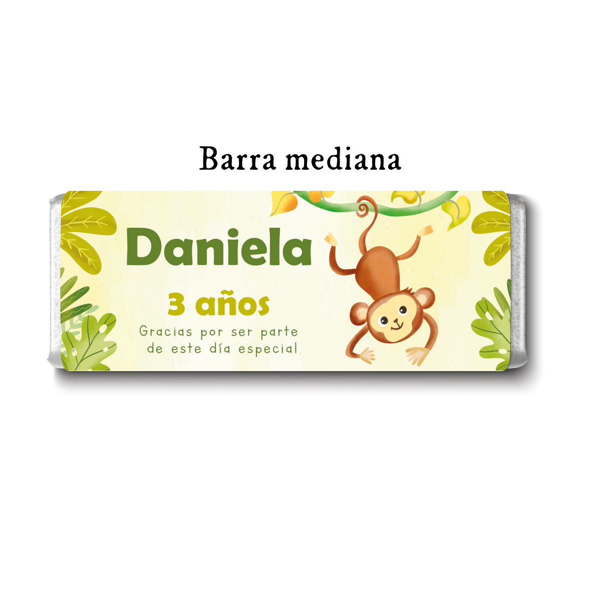Barra de chocolates diseño personalizado para cumpleaños #CM001