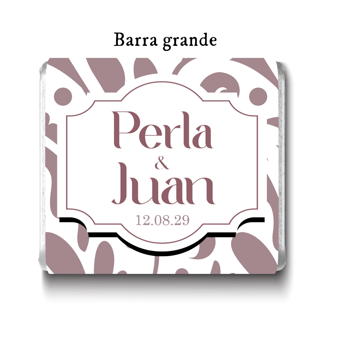 Barra de chocolates diseño personalizado para boda #BO005