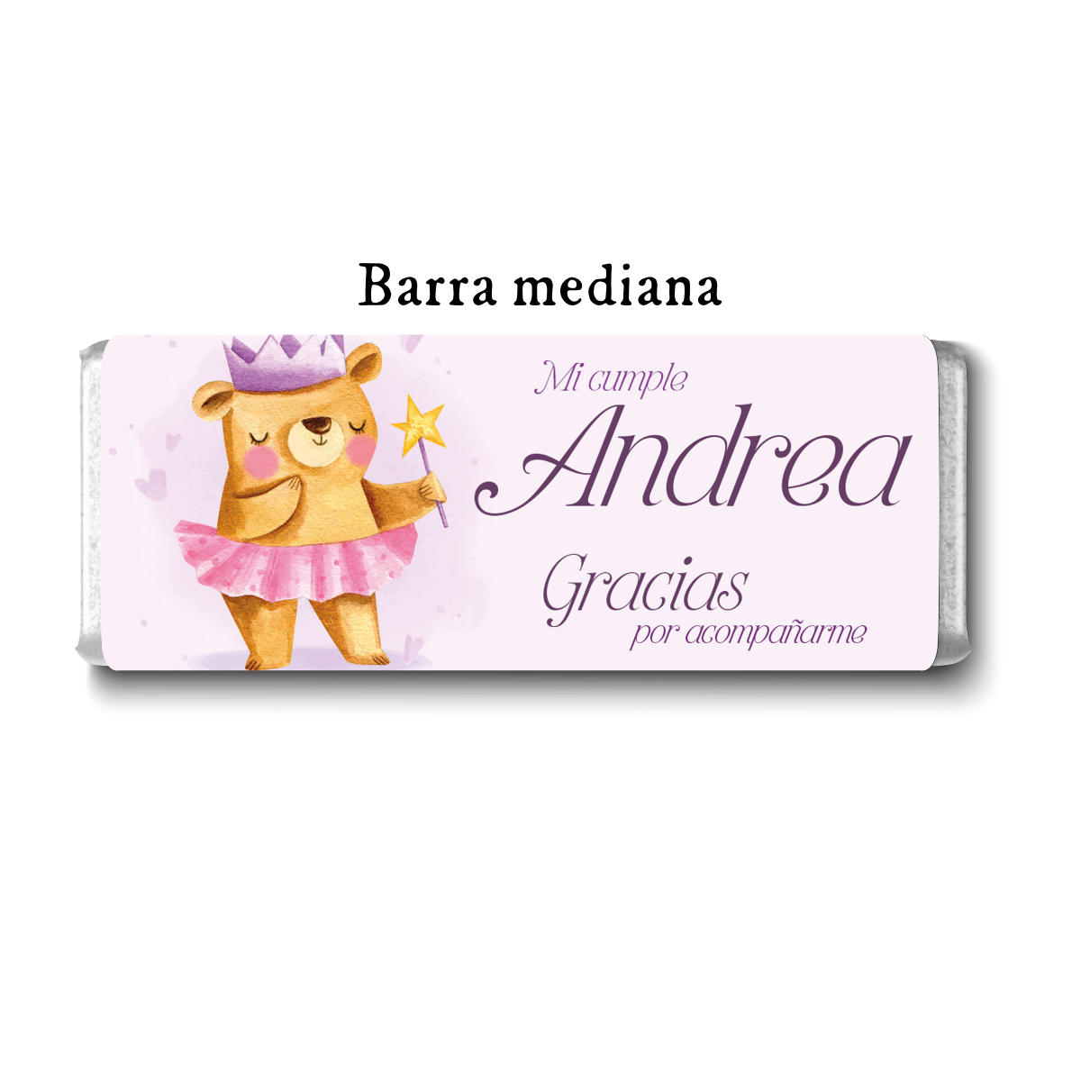 Barra de chocolates diseño personalizado para cumpleaños #CM002