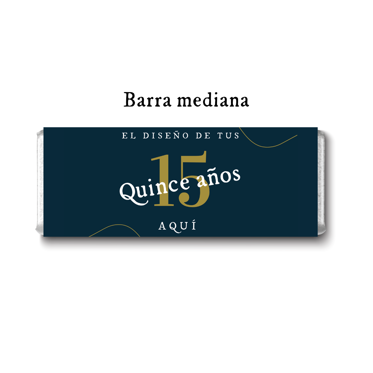Barra de chocolates diseño personalizado para XV años #PS000